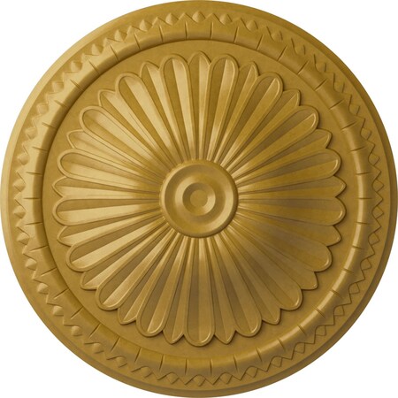 Ekena Millwork Alexa Ceiling Medallion (Fits Canopies up to 3"), Hand-Painted Iridescent Gold, 15"OD x 1 3/4"P CM14AXIGS